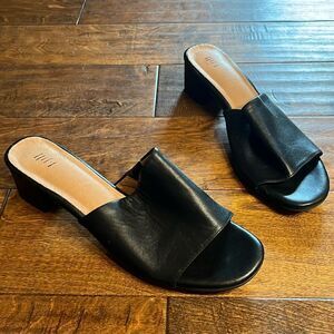 J. Jill black leather block heel, size 12!